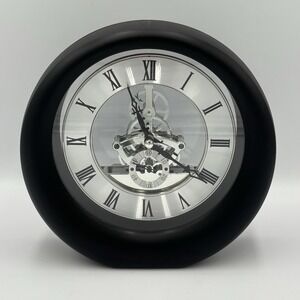 Jewels Black Interactive Gear Desktop Clock‎ 7 inch